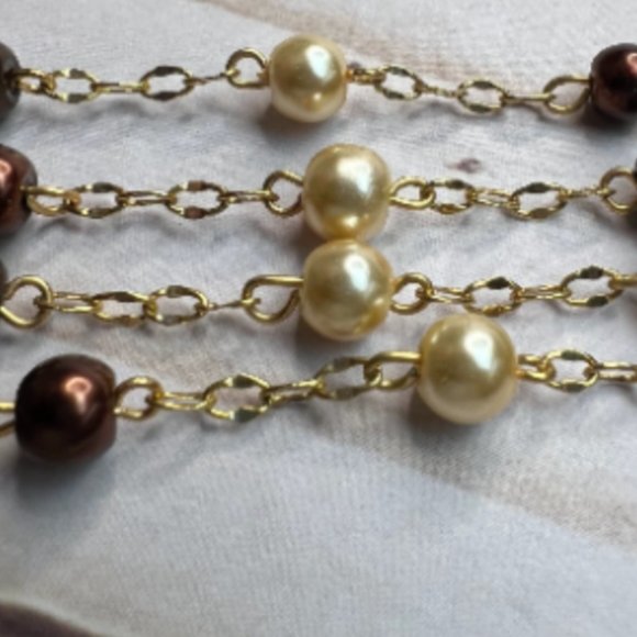 Handmade Brown Glass Pearl Rosary - Picture 4 of 4